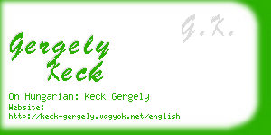 gergely keck business card